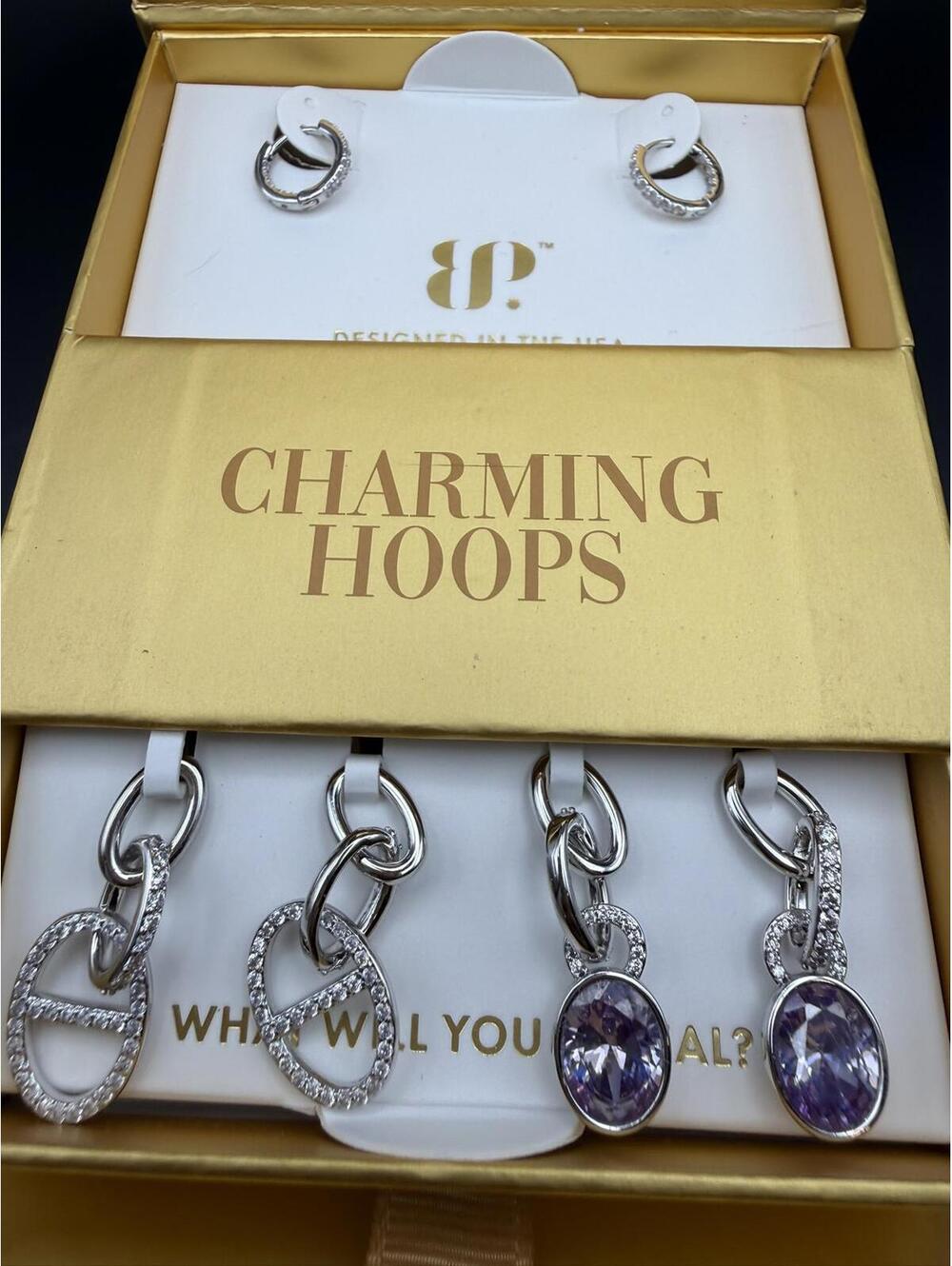 Bomb Party We love the Unexpected Charming Hoops Lavender Topaz Earrings Dangles
